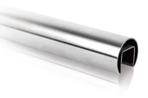 Rostfritt stål med slitsad rör för 12 mm glas